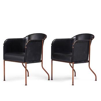 142. Mats Theselius, a pair of 'Ambassad' easy chairs, Källemo, Sweden, post 1999.