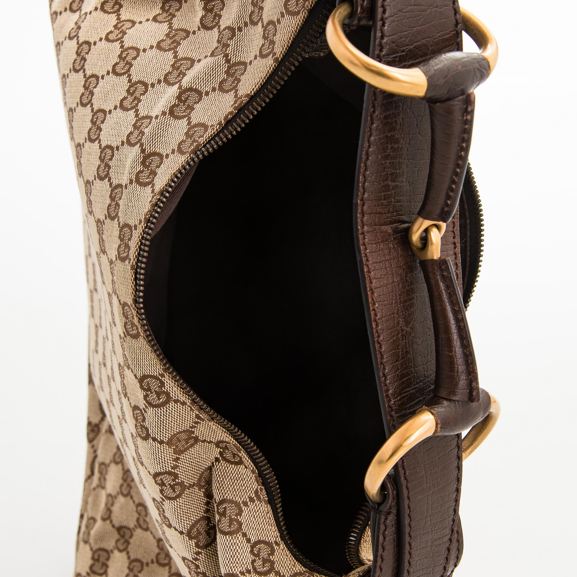 Gucci, a 'Horsebit Guccissima Canvas Hobo Bag'.