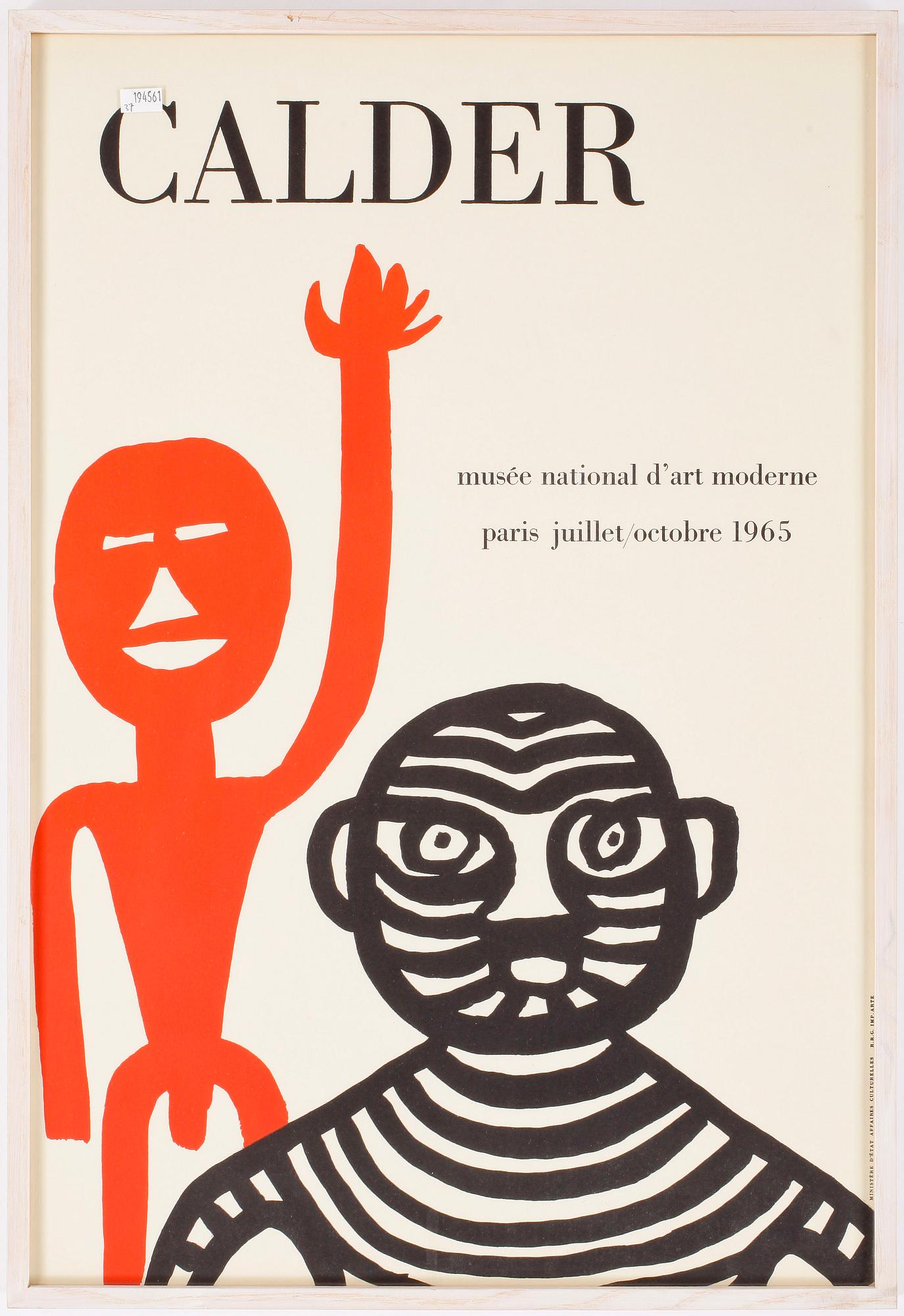 ALEXANDER CALDER, efter, utställningsaffisch, ej signerad.