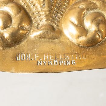 Väggplåtar ett par Barock-stil Joh F Hellström Nyköping omkring 1900.