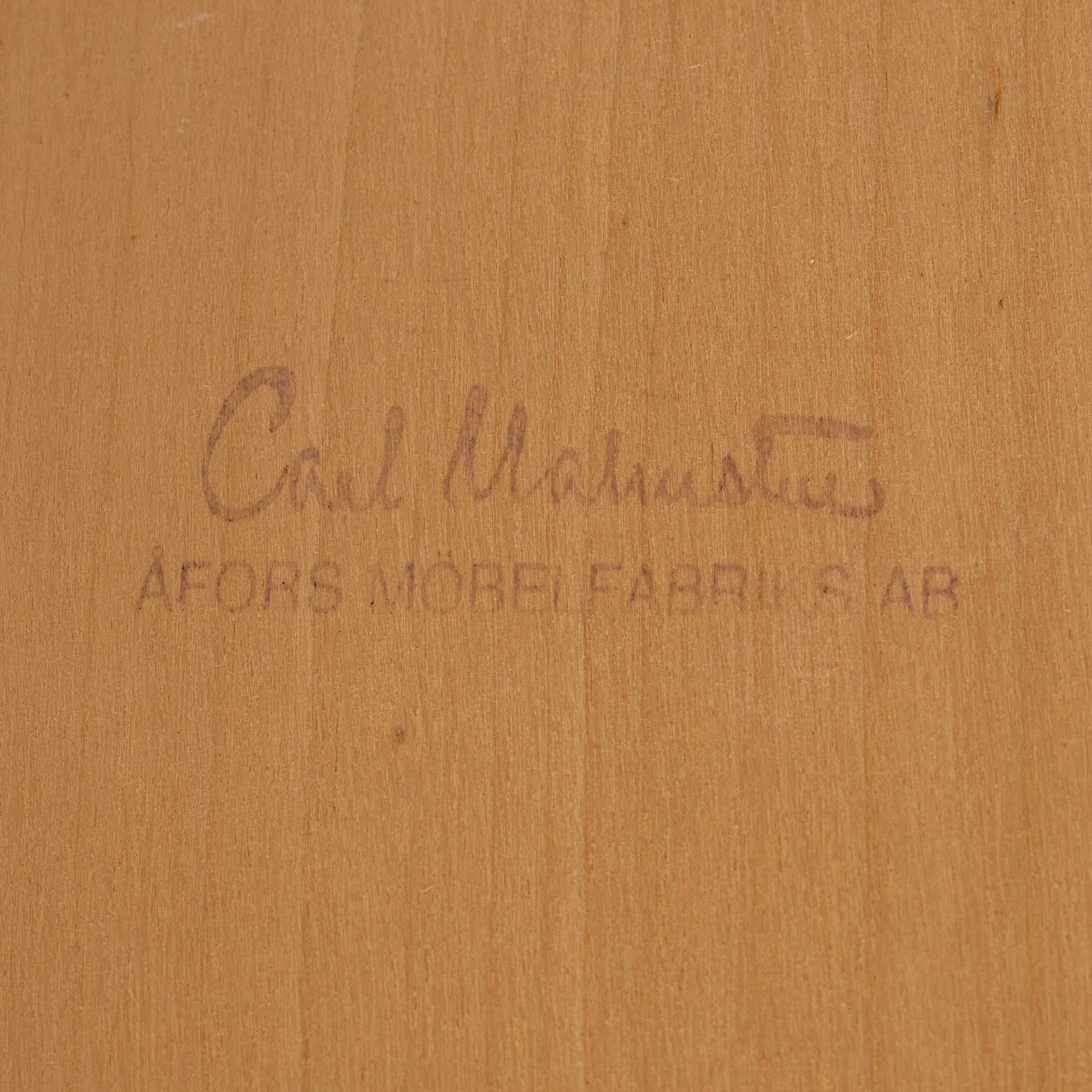 Carl Malmsten, nesting tables, 3 pieces, "Släden", Anniversary model 1988 no. 465.