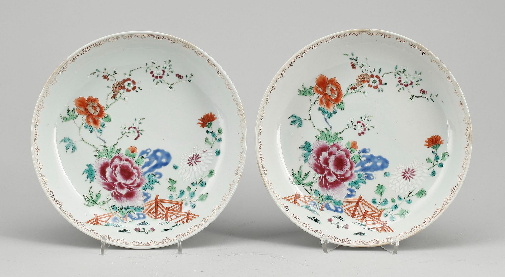SKÅLFAT, två par, porslin, Kina Qingdynastin, Qialong 1736-95.