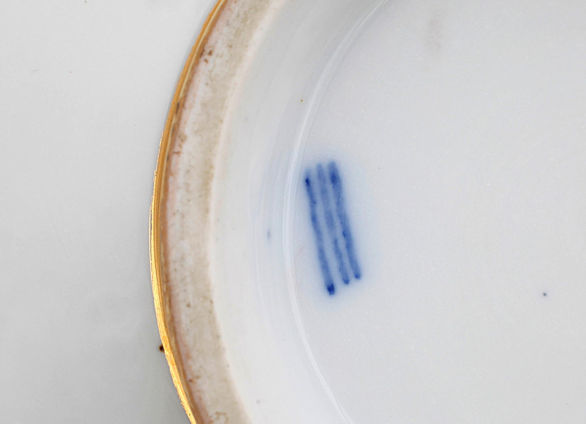 KOPP med FAT, porslin, empire, Kunglig Dansk, 1800-talets mitt.