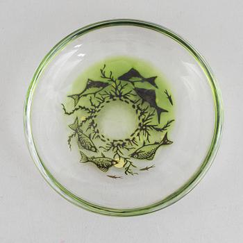 Edward Hald, a graal glass dish, Orrefors.