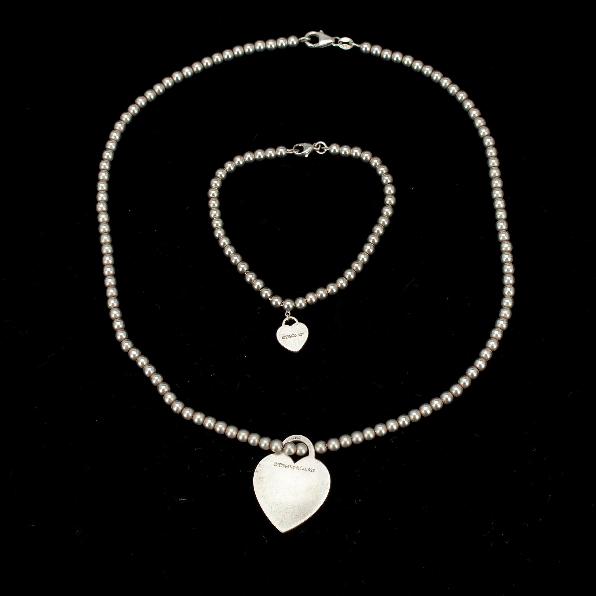 HALSBAND samt ARMBAND, sterling silver, Tiffany & Co.