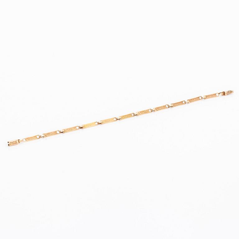 Björn Weckström, a 14K gold bracelet, 'Seita' for Lapponia 1977.