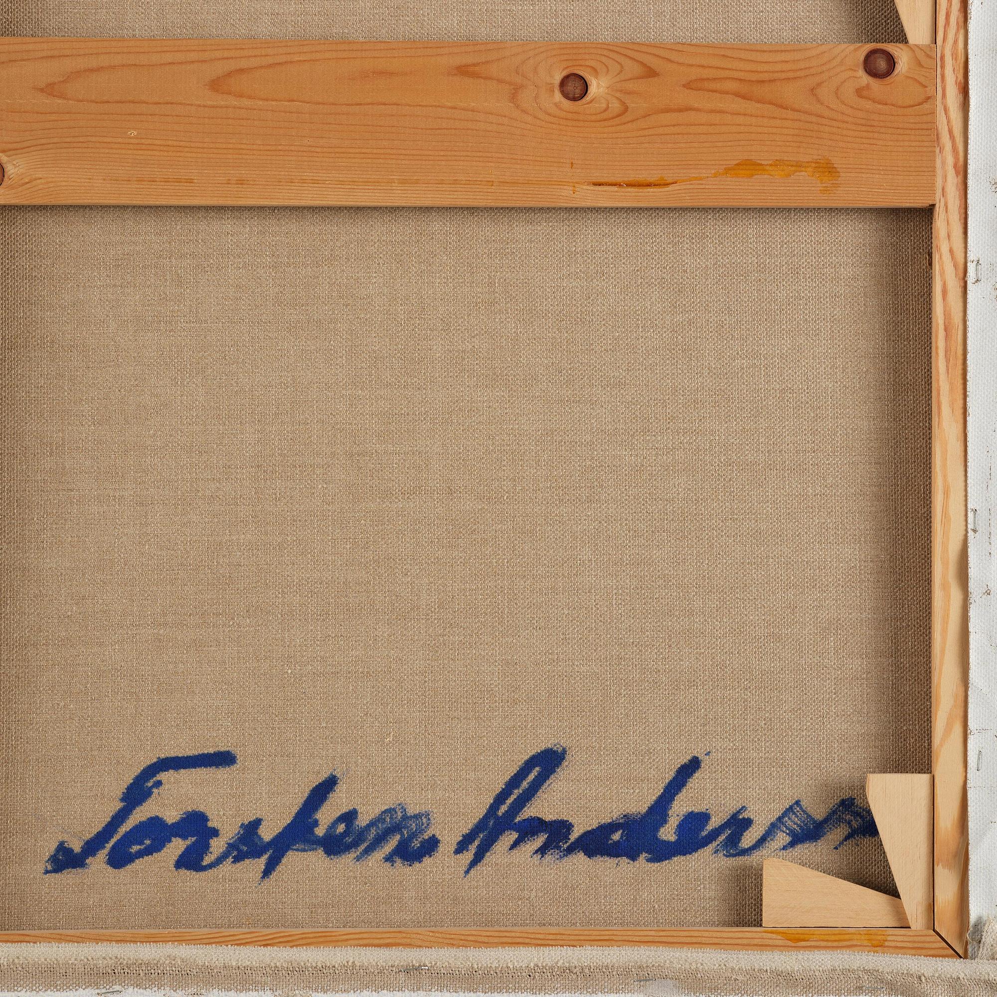 Torsten Andersson, "Staty. Lackerad masonitskulptur + svart sockel".