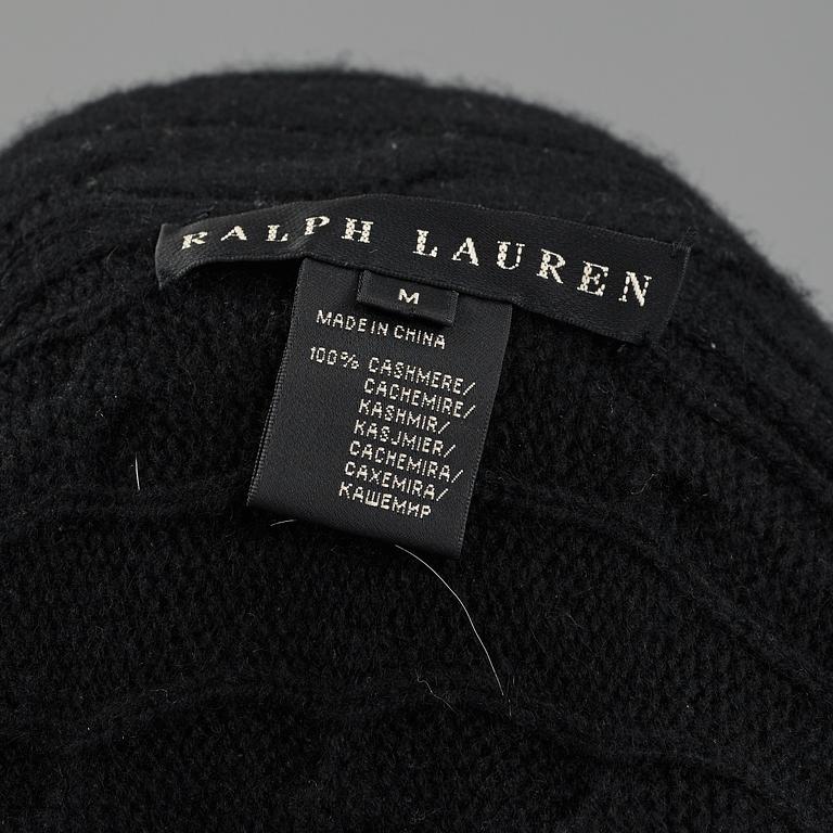 A cashmere cardigan by Ralph Lauren.