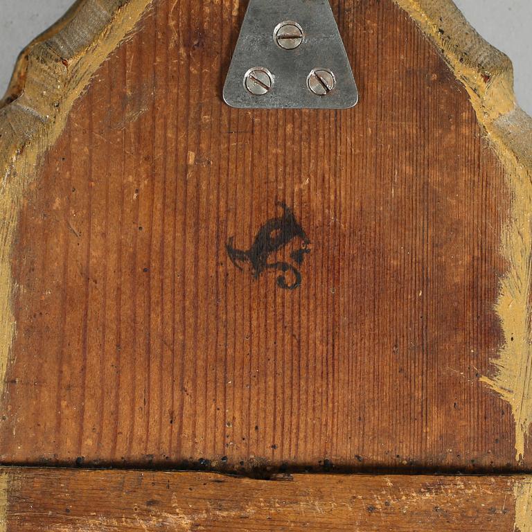 SPEGELLAMPETTER, 1 par, rokoko, Anders Carlsson, Spegelfabrikör i Norrköping 1738-1801, Norrköpings Hallstämpel.