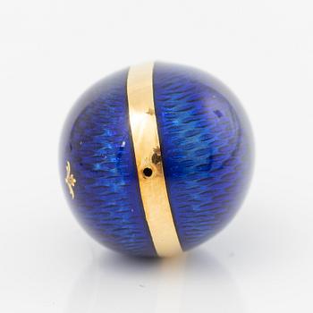 Pendant in 18K gold with enamel, Victor Mayer.