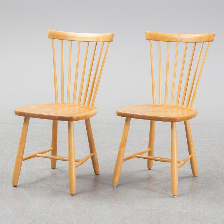 Carl Malmsten, a set of six 'Lilla Åland' chairs for Stolab 1998.