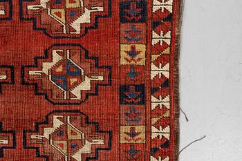 A rug, antique Turkmen, ca 204-206 x 124 cm.