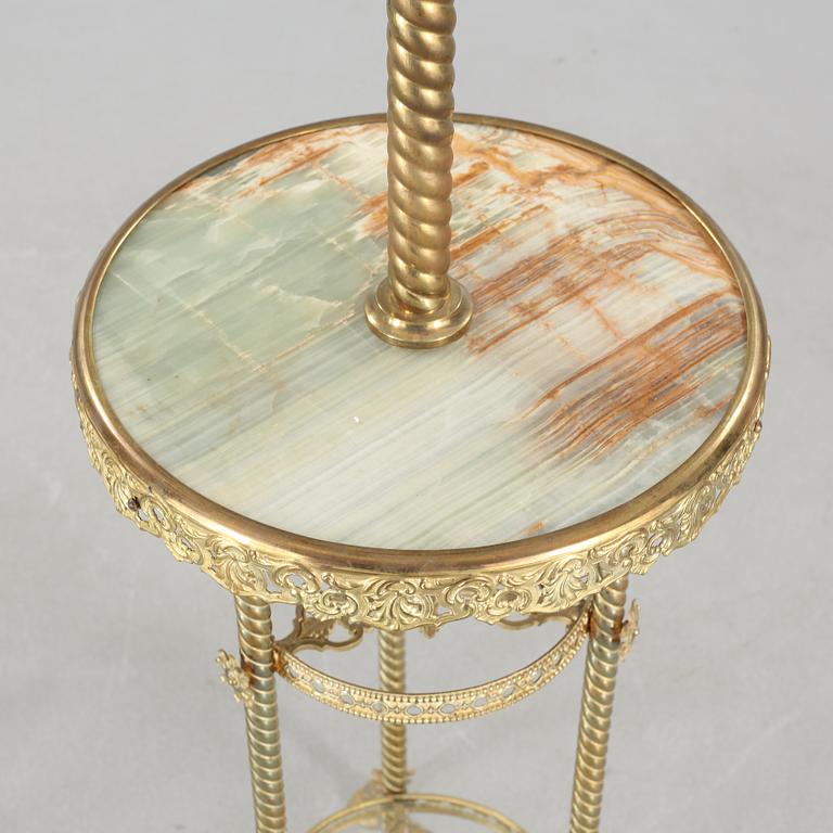 Two floor parafine lamps, 20th century.