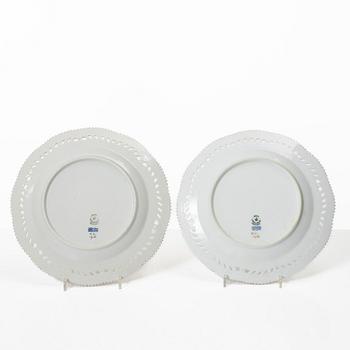 Royal Copenhagen, tallrikar, 6 stycken, Hausmalerei, Royal Copenhagen, Danmark.