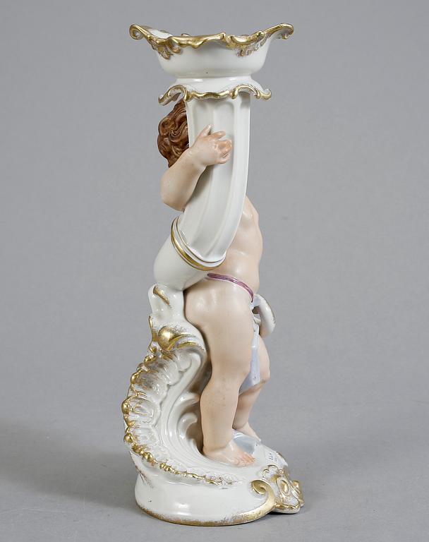 FIGURIN/LJUSSTAKE, porslin, Th. Kärner, Eschenbach.