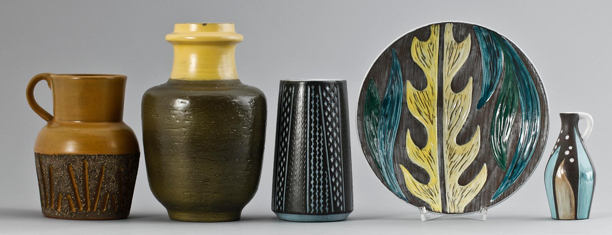 PARTI LERGODS, 5 delar, Mari Simulsson, Upsala-Ekeby, 1950-60-tal.