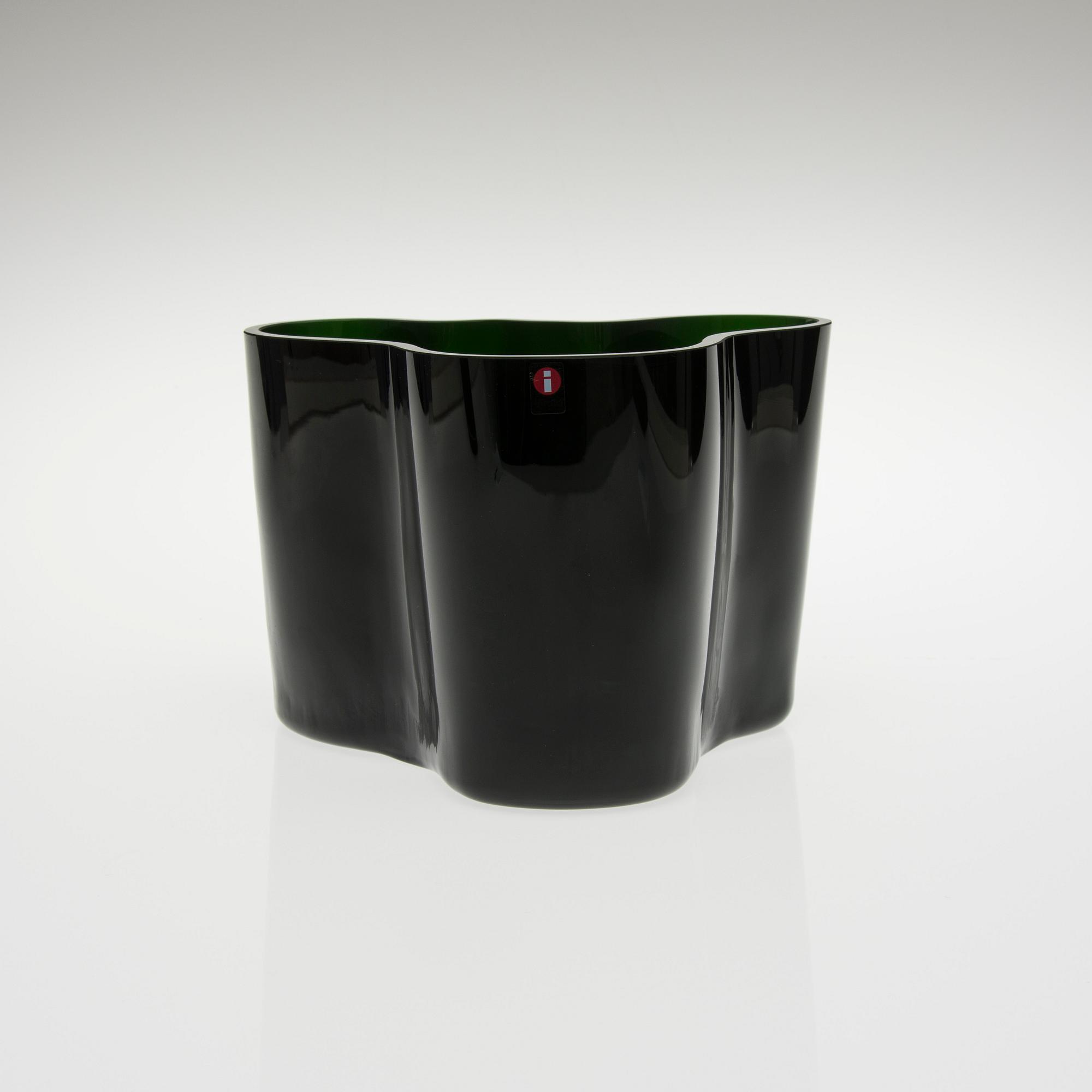 ALVAR AALTO, VAS, glas, "Savoy", märkt Alvar Aalto Iittala 2011 sample.