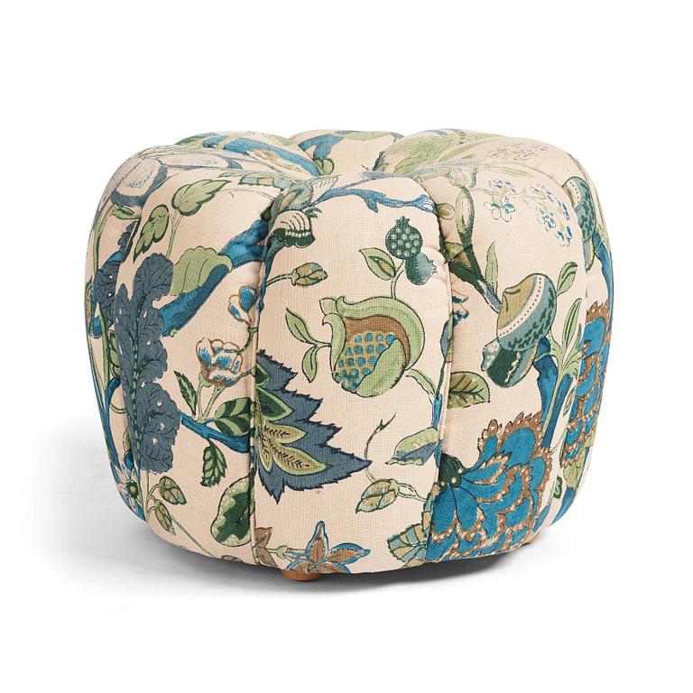 Josef Frank, a upholstered stool, Svenskt Tenn, probably 1930s-1940s.