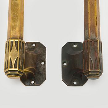 Door handles, 2 pcs, exterior and interior handles, 1920s.