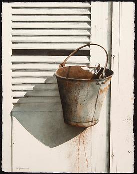 Nils E Johansson, watercolor, watercolor, signed.