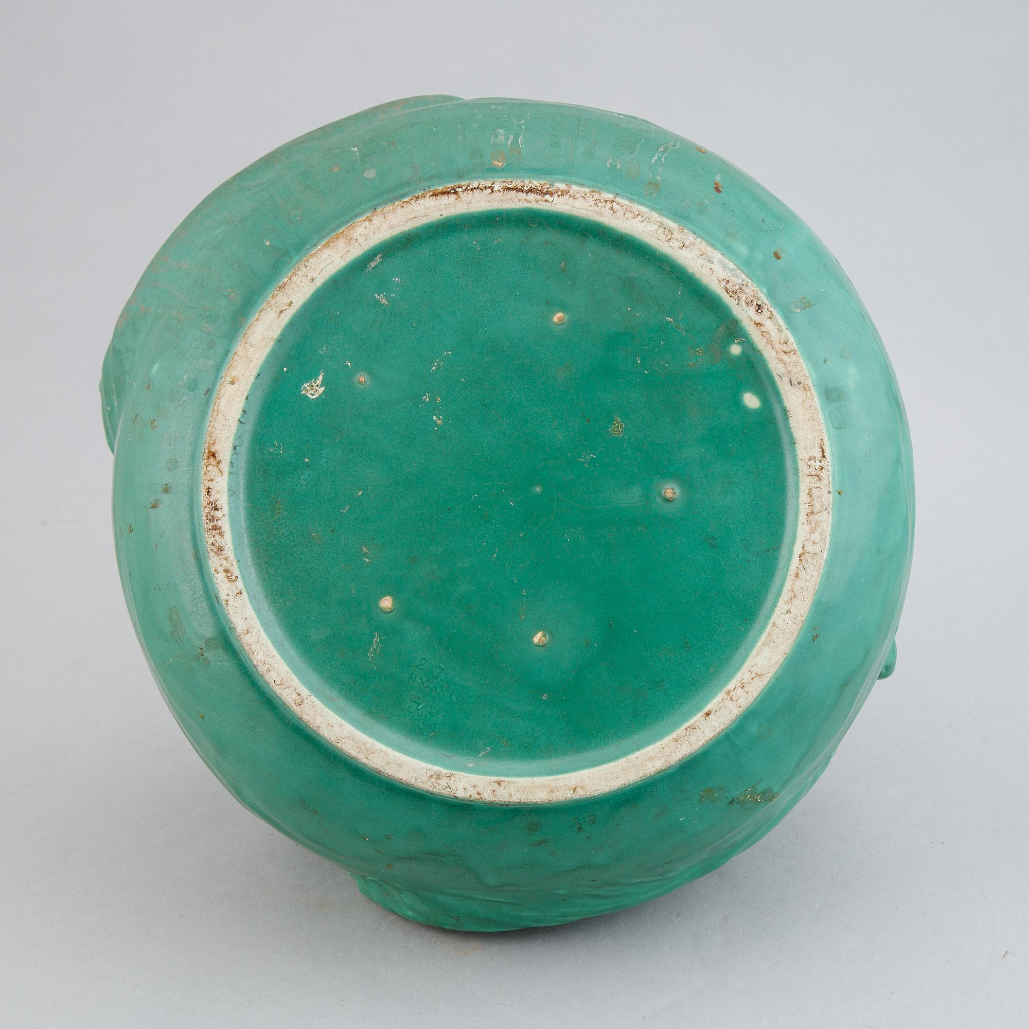 Karl Svensson, a ceramic Art Nouveau vase, Höganäs, early 20th Century.