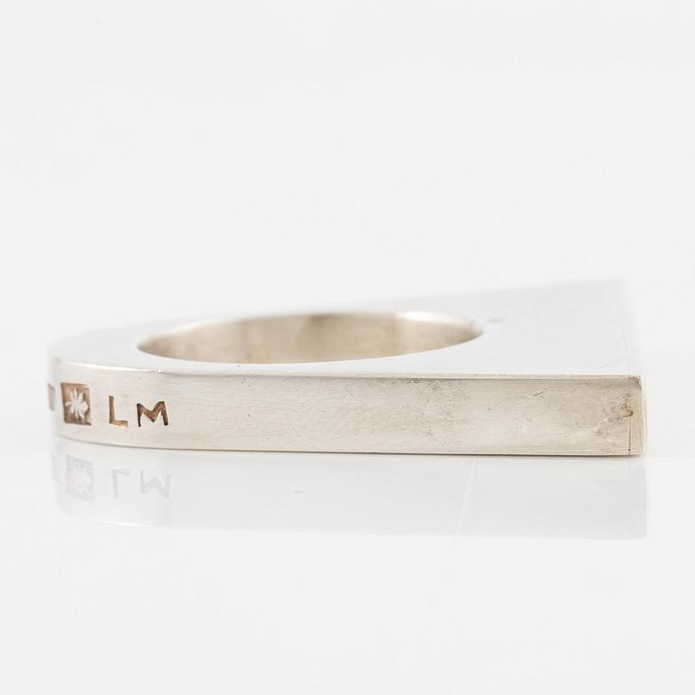 Sigurd Persson, a ring, sterling silver with gilding, Stockholm 1995.