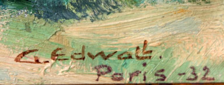 GUSTAV EDWALL, olja på duk, sign o dat Paris -32.