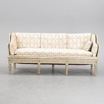 A Gustavian style sofa, end of 19th Century.