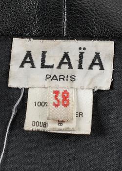 A 1980s/90s leather jacket by Alaia.