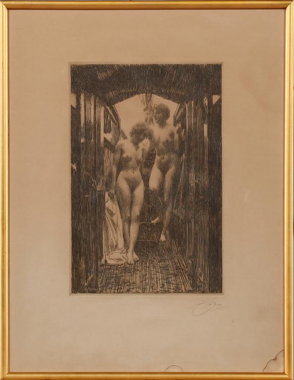 ANDERS ZORN, etsning, signerad.
