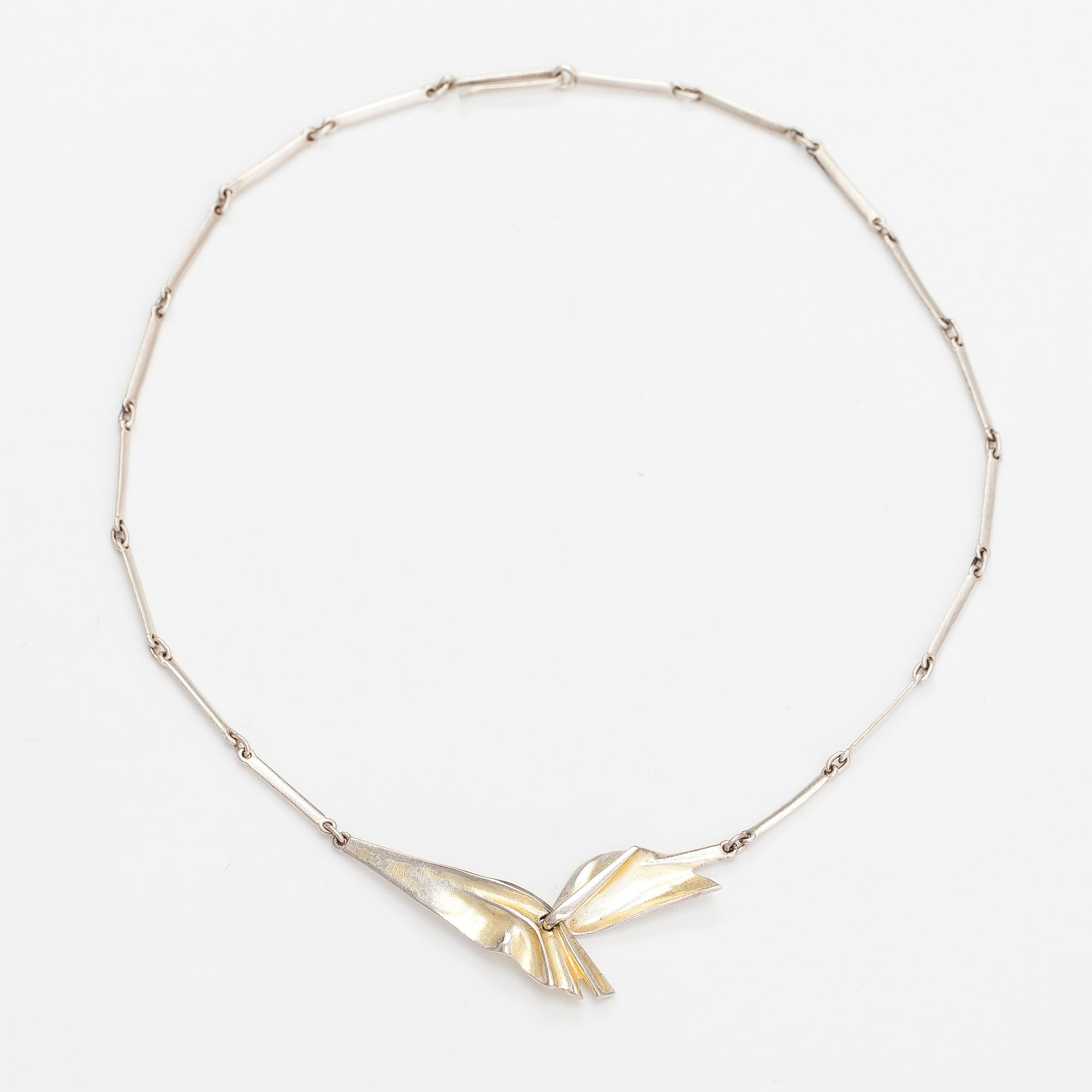 Zoltan Popovits, A sterling silver necklace "Tango". Lapponia 1992.