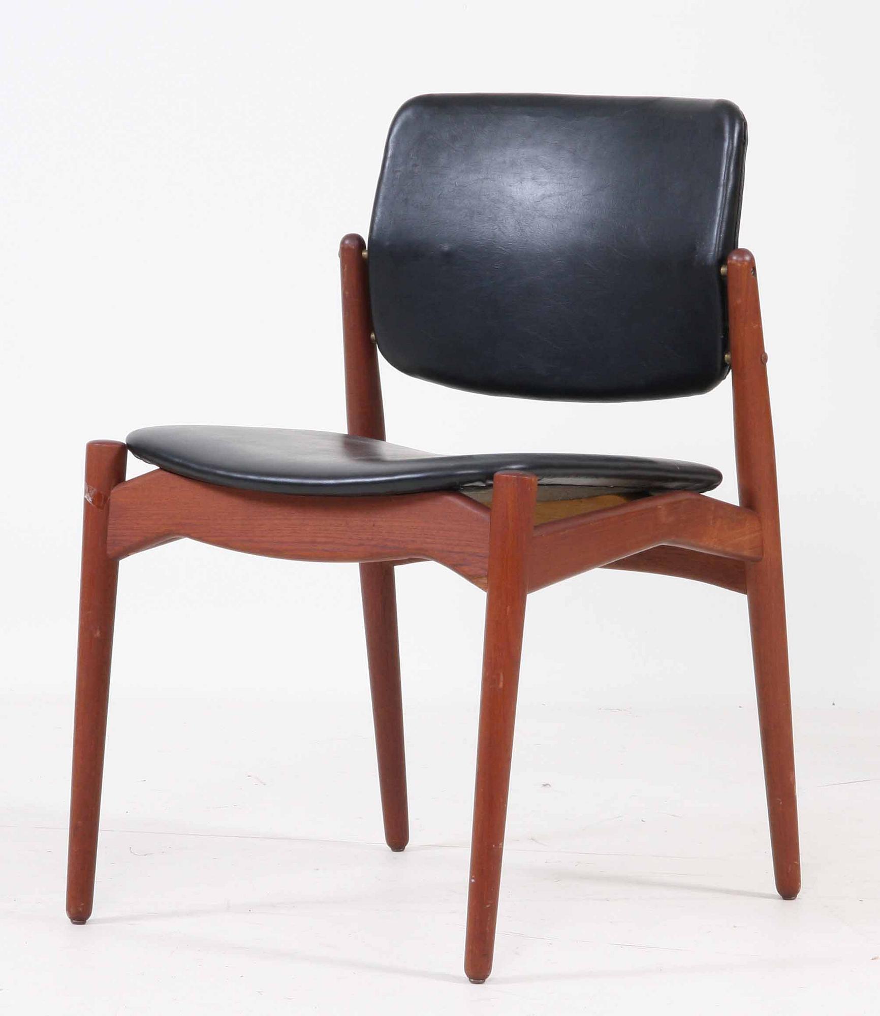 STOLAR, 4 st, teak, Ørum Møbelfabrik, Danmark, brännstmpl, 1950/1960-tal.