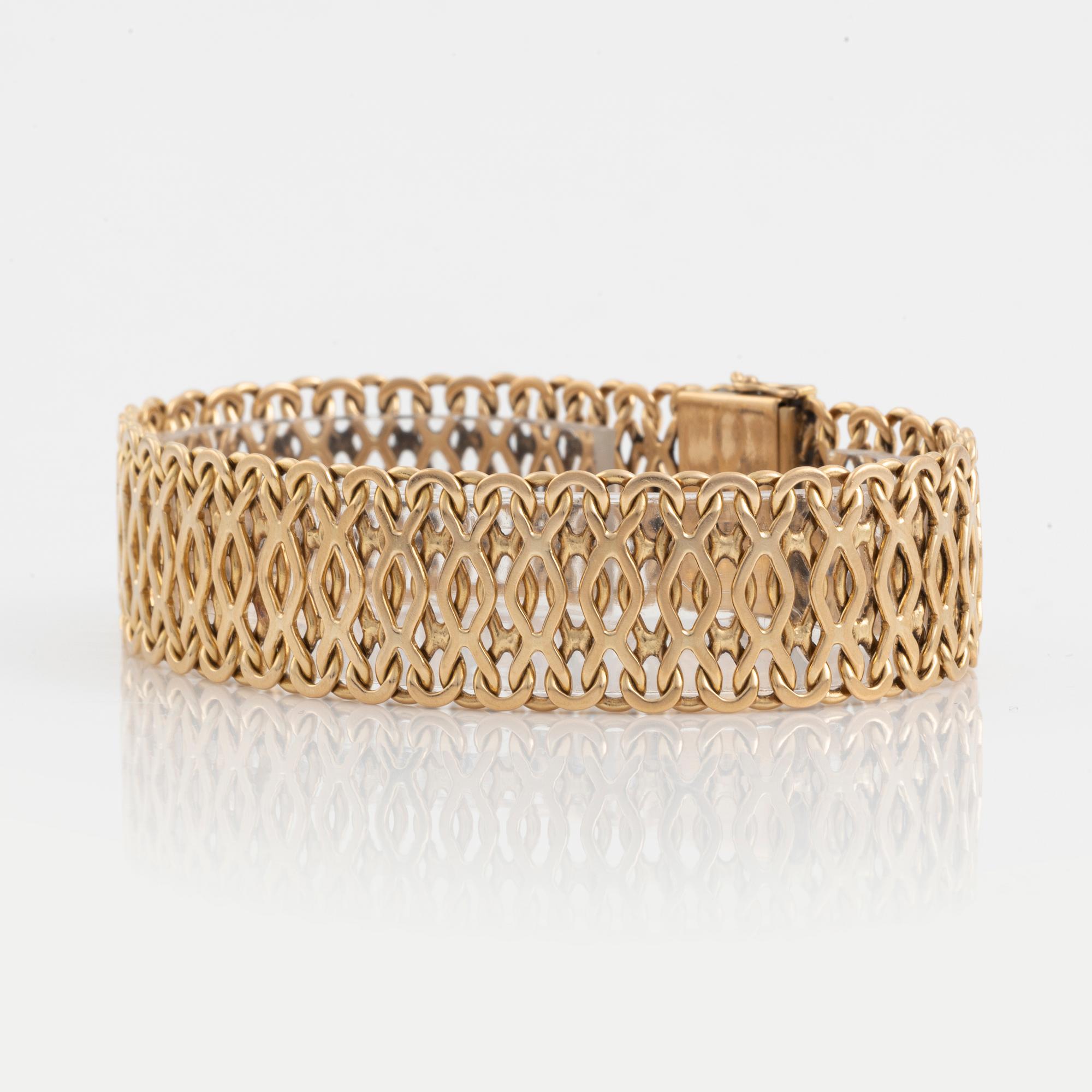 An 18K gold bracelet by CF Carlman.