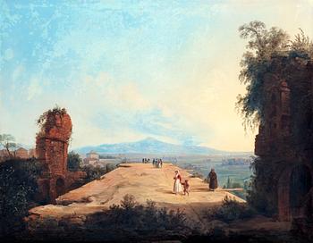 312. Carl Stephan Bennet, "Ruiner af Cesarernes tempel i Rom".