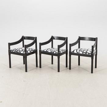 Vico Magistretti, karmstolar 6 st "Carimate" Cassina Italien setn 1900-tal.