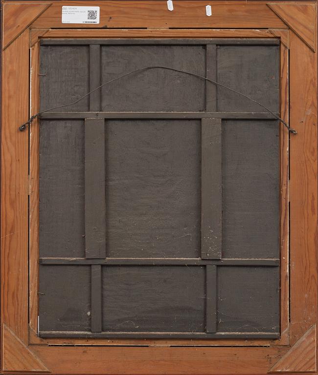 OKÄND KONSTNÄR, olja på pannå, 1800-tal.