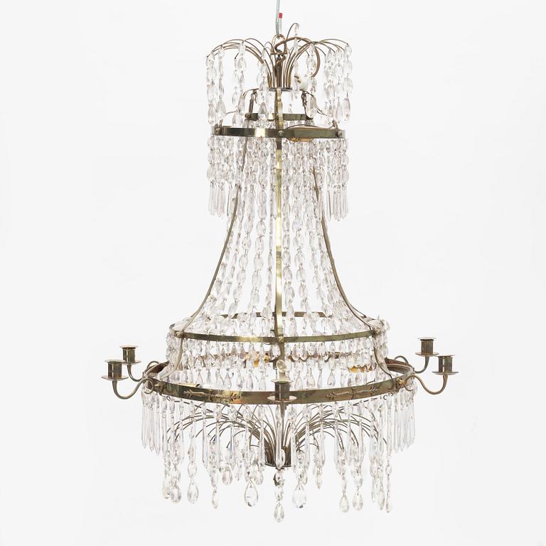 A Gustavian style chandelier, early 20th Century.