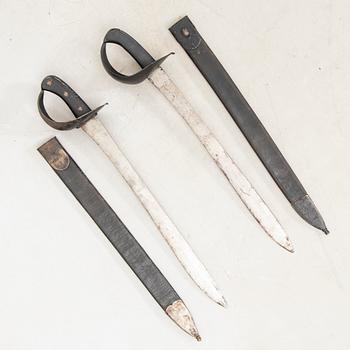 Two Swedish cutlasses 1851 navy pattern.