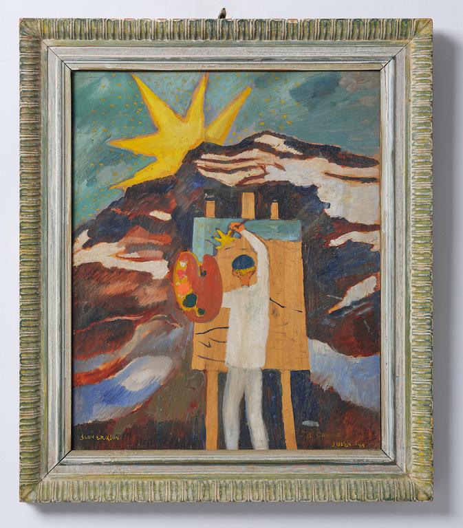 Sven X:et Erixson, The artist at his easel.