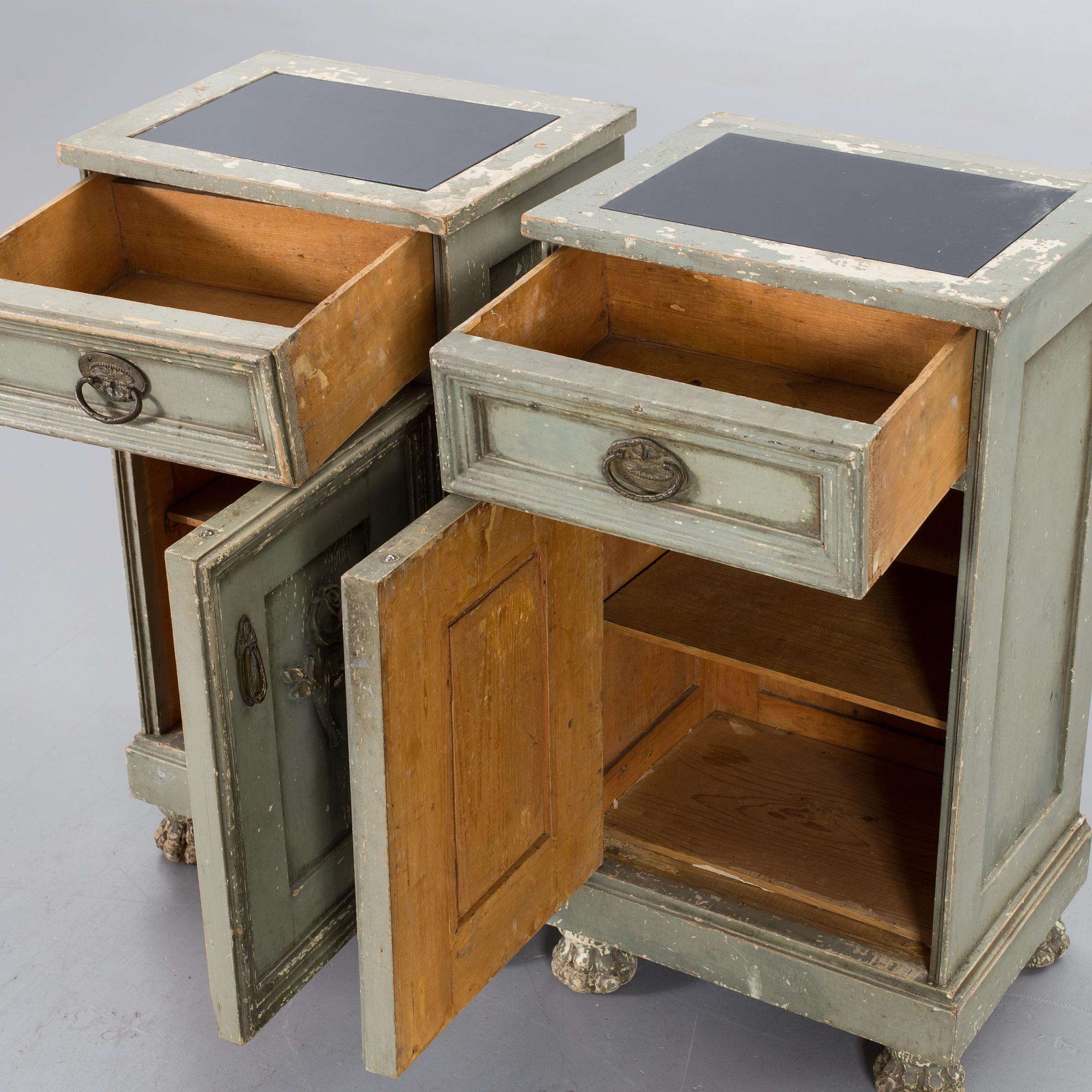 a pair of bedside table, 20th century,.