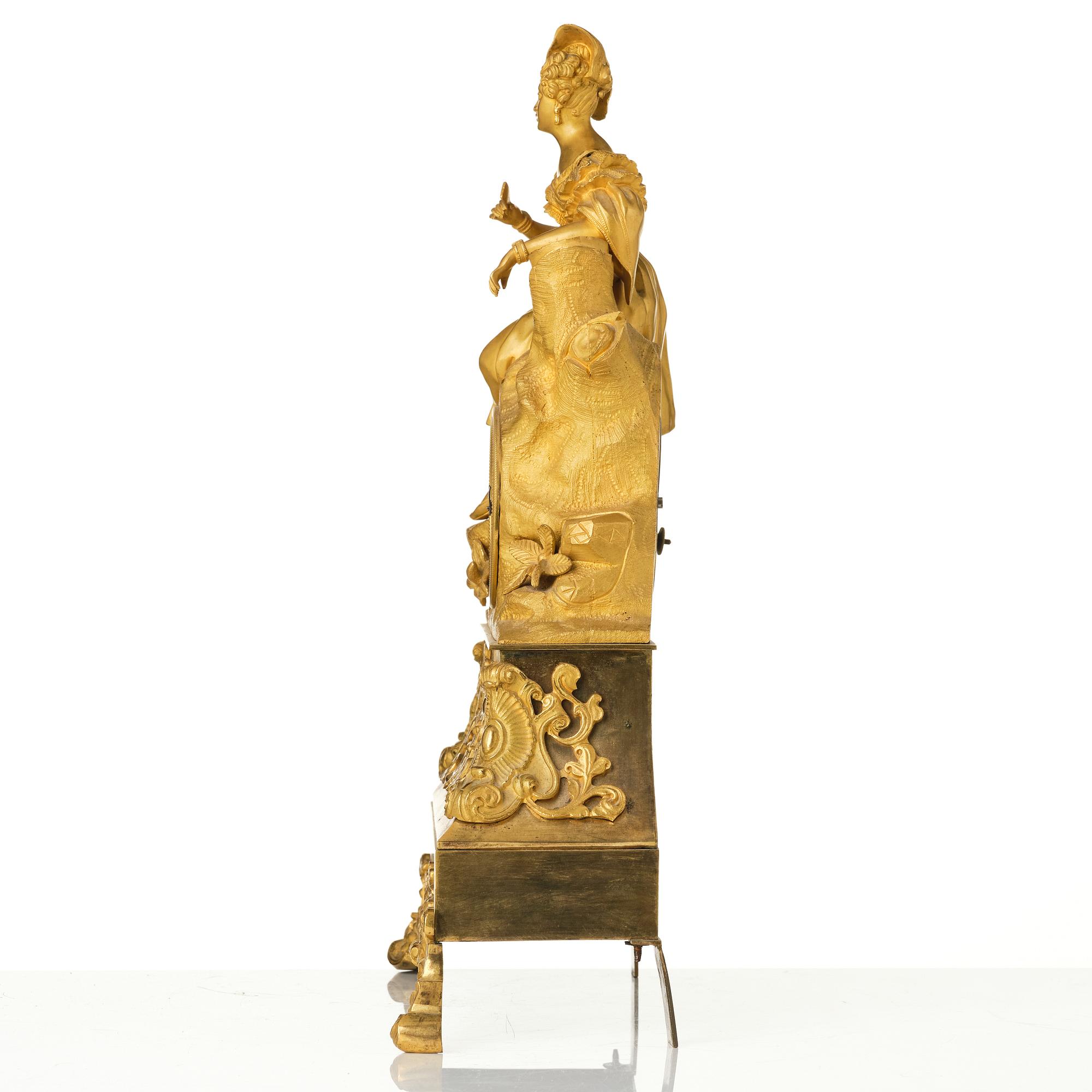 A mantle clock, presumably french, second half of the 19th century.