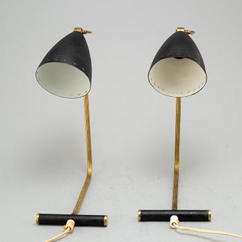 A pair of table lights, 1950's/60's.