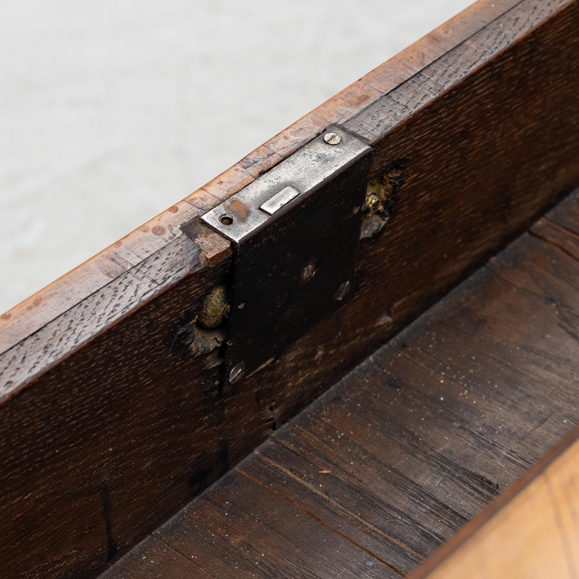 A George II walnut partner's desk, mid 18th century.