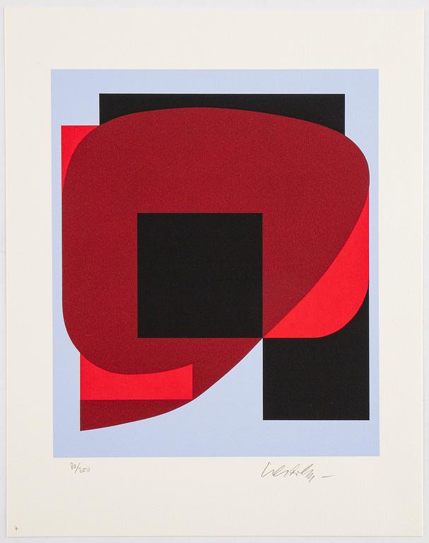 Victor Vasarely, portfolio with 7 silkscreen in colours, 1989, signed 80/200.