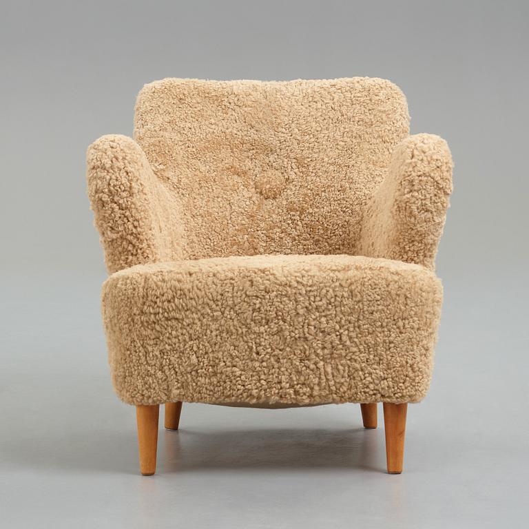 Gustav Axel Berg, fåtölj, AB G.A. Bergs, Swedish Modern 1940-tal.