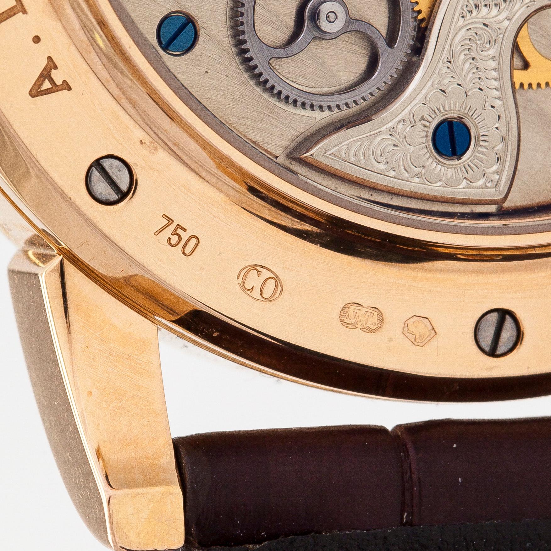 A. Lange & Söhne, Lange 1 Time Zone, wristwatch, 42 mm.