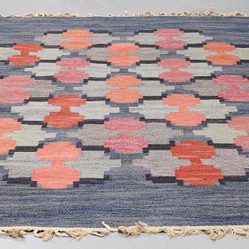 JUDITH JOHANSSON, A CARPET, "Lyktor", flat weave, ca 247-249 x 171,5 cm, signerad JJ.