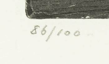 Pierre Olofsson, etchings, 5 pcs, signed and numbered.