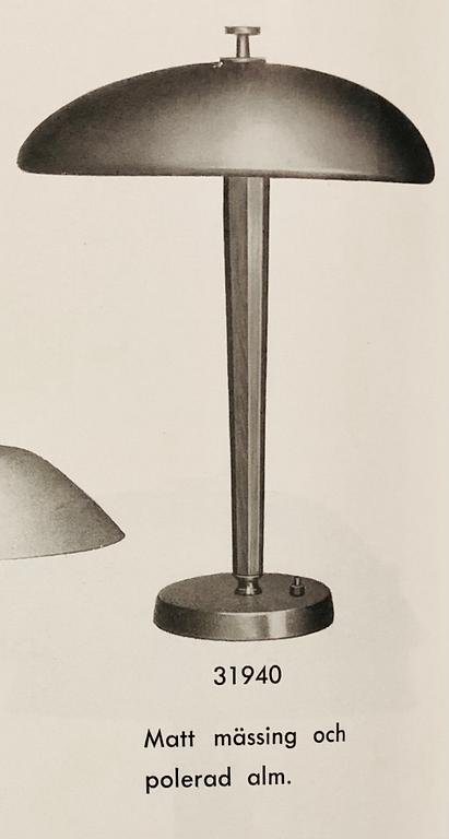 Bertil Brisborg, table lamp, model "31940", Nordiska Kompaniet, 1940s-50s.