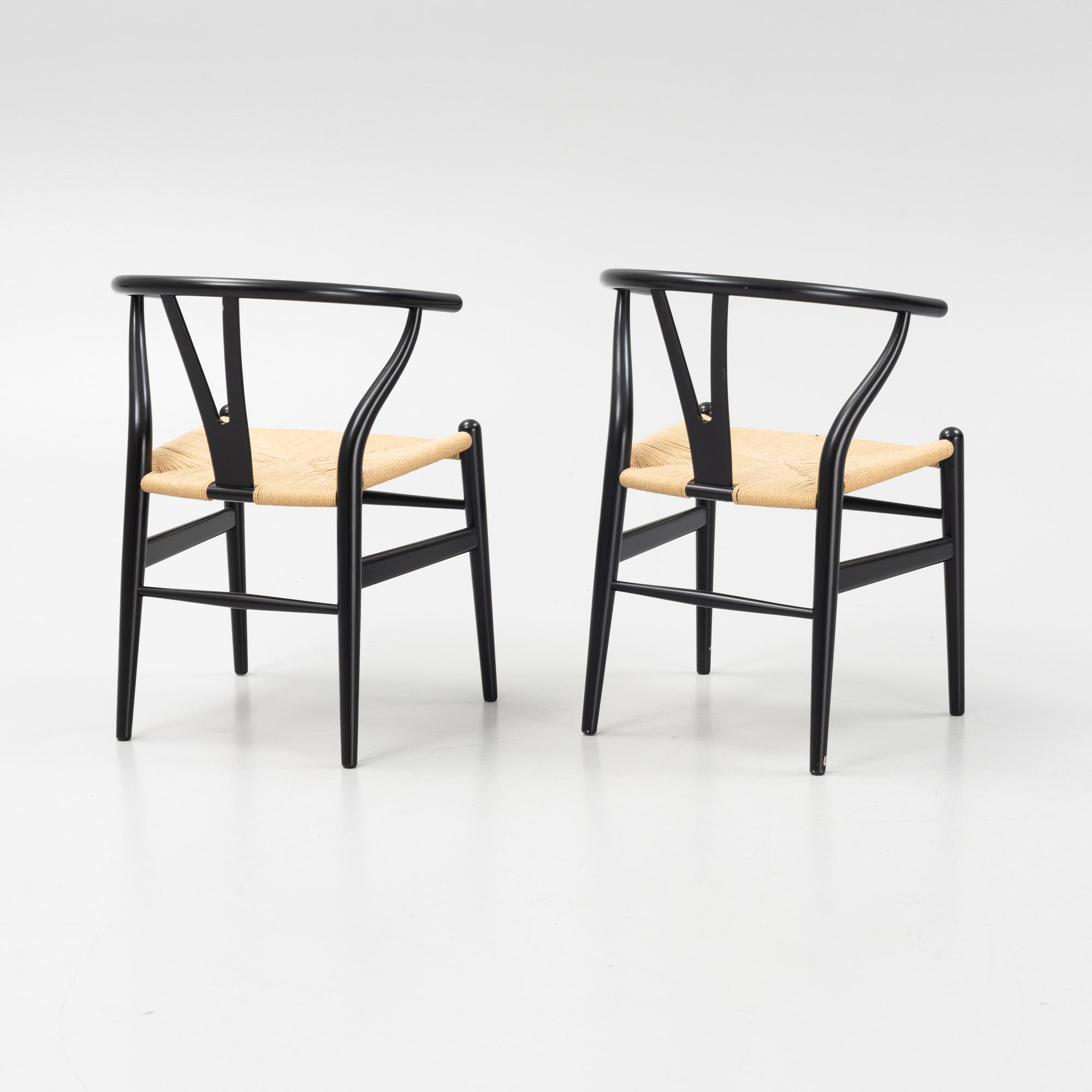 Hans J Wegner, stolar, 8 st, modell CH24 "Y-stolen", Carl Hansen, Danmark.